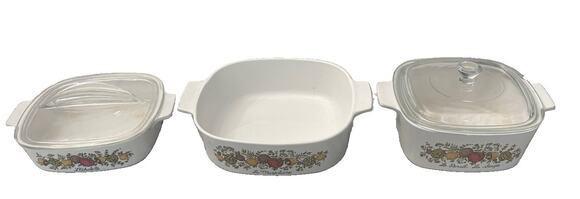 Corningware Other - Vintage 1970s Corningware Spice of Life Casserole Dishes Set Of 3 RARE